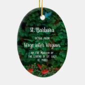 St. Barbara von Nicomedia (Detail; M 070) Keramik Ornament (Hinten)