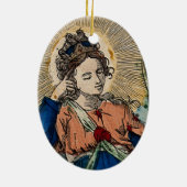 St. Barbara von Nicomedia (M 007) Keramik Ornament (Hinten)