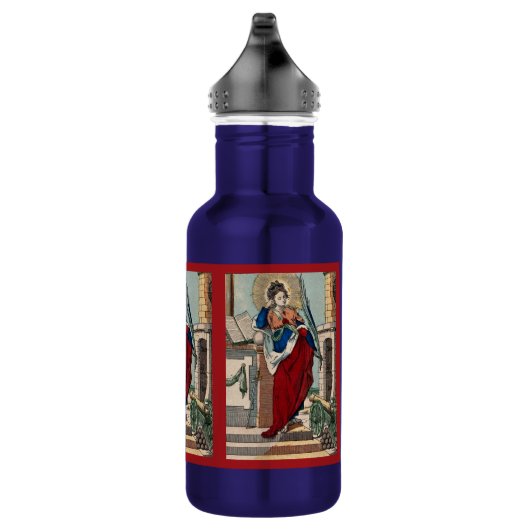 St. Barbara with Artillery (M 007) Blue Edelstahlflasche (Rechts)