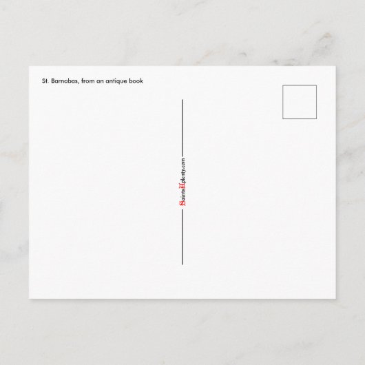 St. Barnabas der Apostel (RLS 02) Postkarte 1 (Rückseite)