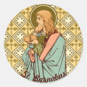 St. Barnabas der Apostel (RLS 02) Runder Aufkleber (Vorderseite)