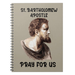 St. Bartholomäus, bitte für uns, katholischer Apos Notizblock
