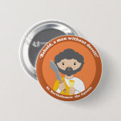 St Bartholomew der Apostel Button (Vorne & Hinten)