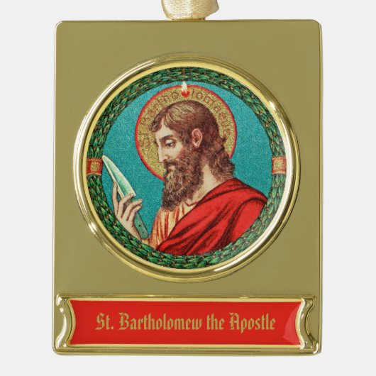 St. Bartholomew der Apostel (JMAS 03) Banner-Ornament Gold (Vorderseite)