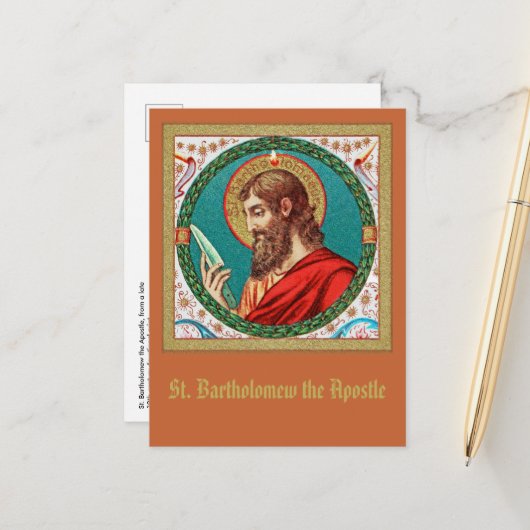 St. Bartholomew der Apostel (JMAS 03) Postkarte (Vorderseite/Rückseite Beispiel)