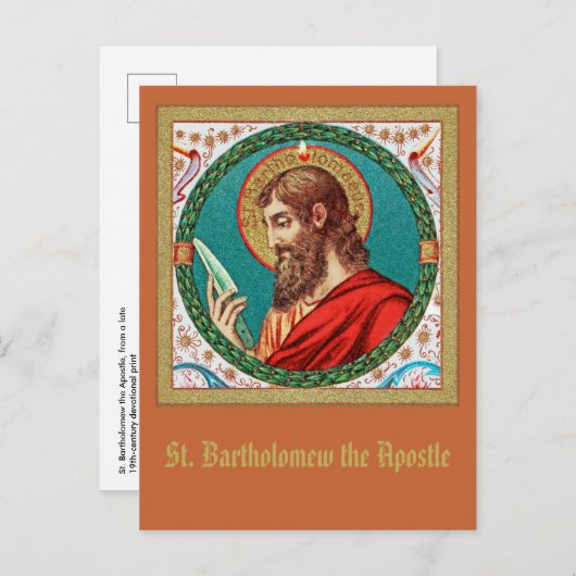 St. Bartholomew der Apostel (JMAS 03) Postkarte (Vorne/Hinten)