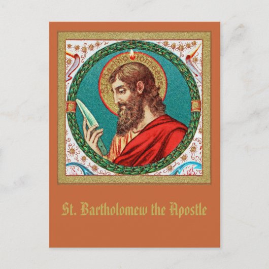 St. Bartholomew der Apostel (JMAS 03) Postkarte (Vorderseite)