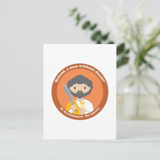 St. Bartholomew der Apostel Postkarte (Stehend Vorderseite)