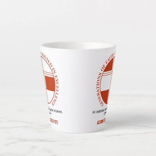 St. Bartholomew Grade School Alumni Latte Tasse (Vorderseite)