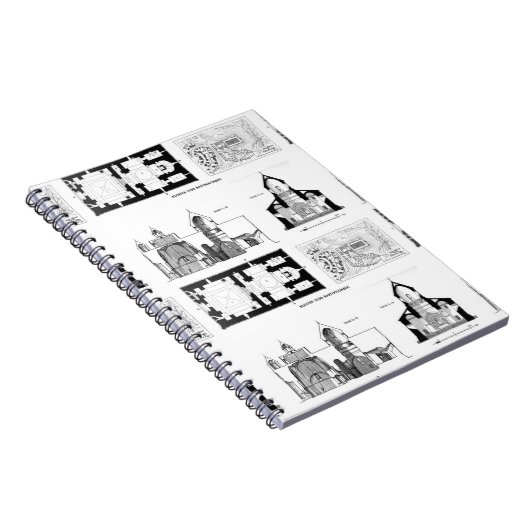 St. Bartholomew Kloster Boden und Kreuzplan N Notizblock (Rechte Seite)