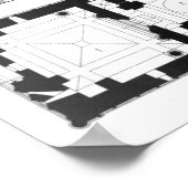 St. Bartholomew Kloster Boden und Kreuzplan Poster (Ecke)