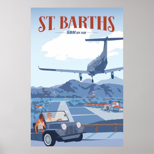 St Barths Landing Poster (Vorne)