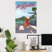 St Barths Tarmac Poster (Heimbüro)