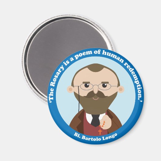 St. Bartolo Longo Magnet (Vorderseite/Rückseite)