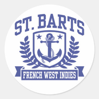 St. Barts French West Indies Runder Aufkleber
