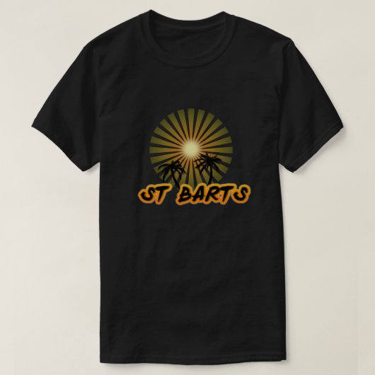 St. Barts Kokospalmen Silhouette T-Shirt (Design vorne)