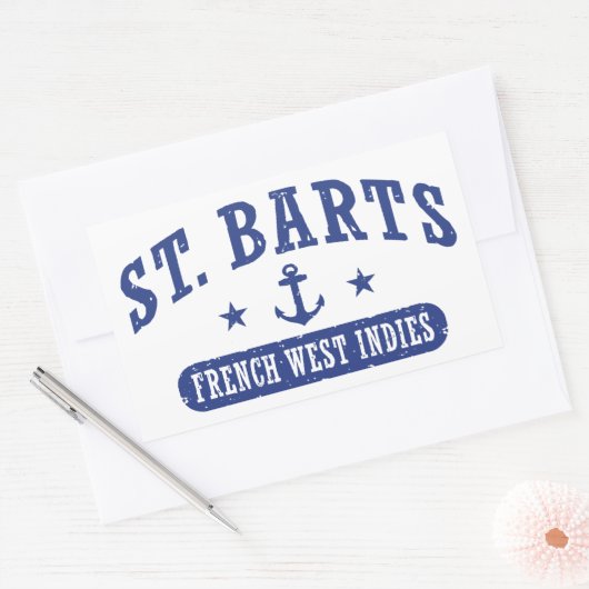 St- BartsFranzösische Antillen Rechteckiger Aufkleber (Umschlag)