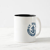 St- BartsFranzösische Antillen Zweifarbige Tasse (VorderseiteRechts)