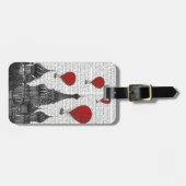 St. Basil Kathedrale und Rote Heißluftballons Gepäckanhänger (Vorderseite horizontal)