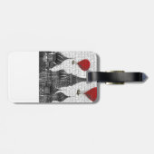 St. Basil Kathedrale und Rote Heißluftballons Gepäckanhänger (Rückseite horizontal)