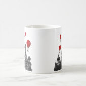 St. Basil Kathedrale und Rote Heißluftballons Kaffeetasse (Mittel)
