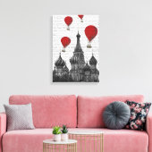St. Basil Kathedrale und Rote Heißluftballons Leinwanddruck (Insitu (Wohnzimmer))