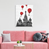 St. Basil Kathedrale und Rote Heißluftballons Leinwanddruck (Insitu (Wohnzimmer))