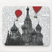 St. Basil Kathedrale und Rote Heißluftballons Mousepad (Vorne)