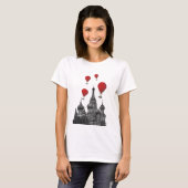 St. Basil Kathedrale und Rote Heißluftballons T-Shirt (Vorne ganz)