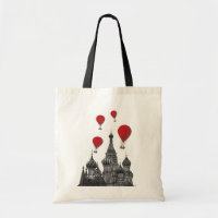 St. Basil Kathedrale und Rote Heißluftballons