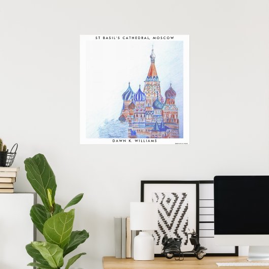 St. Basil's Cathedral Poster Print (Heimbüro)