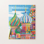 St. Basil's Cathedral Russland Farbenfrohe Pop Kun Puzzle (Vertikal)