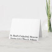 St. Basils Kathedrale Blank Card (horizontal) Karte (Rückseite)