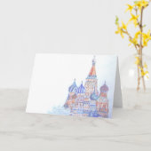 St. Basils Kathedrale Blank Card (horizontal) Karte (Gelbe Blume)