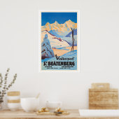 St. Beatenberg Schweiz Wintersport Vintage Poster (Küche)