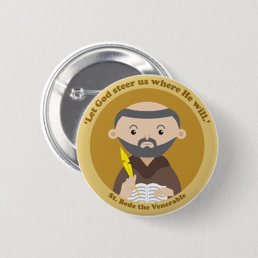 St. Bede the Venerable Button (Vorne & Hinten)