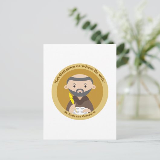 St. Bede the Venerable Postkarte (Stehend Vorderseite)