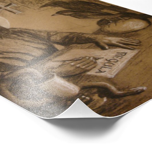 St. Benedict, 5"x7" Foto Print (Ecke)