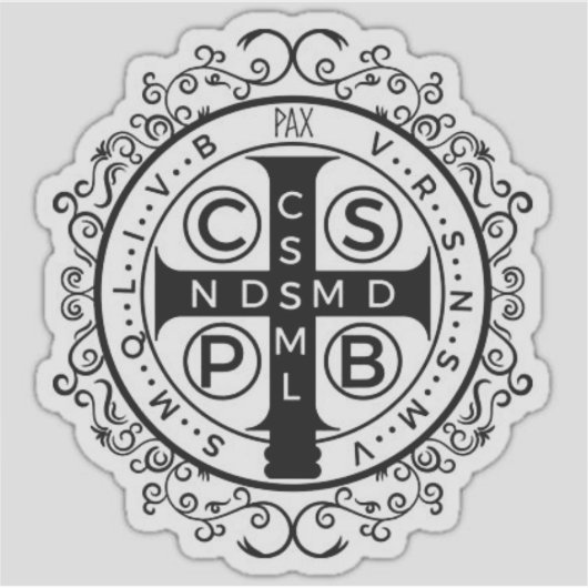 St. Benedict Aufkleber (Vorderseite)