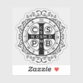 St. Benedict Aufkleber (Blatt)