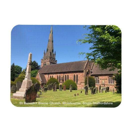 St Benedict Biscop Kirche Wombourne Staffordshire Magnet (Horizontal)