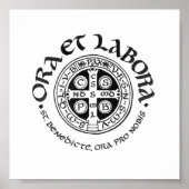 St. Benedict Calligraphy Poster (Vorne)