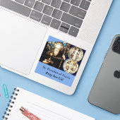 St Benedict Custom-Cut Vinyl Sticker (Laptop mit iPhone)