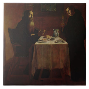 St. Benedict, der St. Maur segnet Fliese