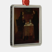 St. Benedict, der St. Maur segnet Silbernes Ornament (Rechts)