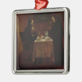 St. Benedict, der St. Maur segnet Silbernes Ornament (Links)