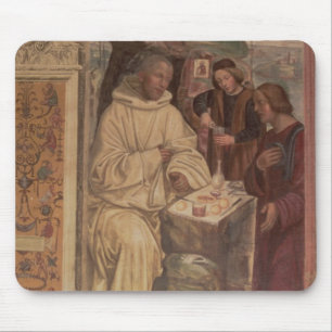St. Benedict gegen eine Landschaft, vom Leben O Mousepad