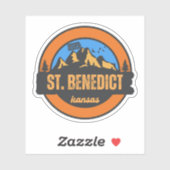 St. Benedict, Kansas Aufkleber (Blatt)