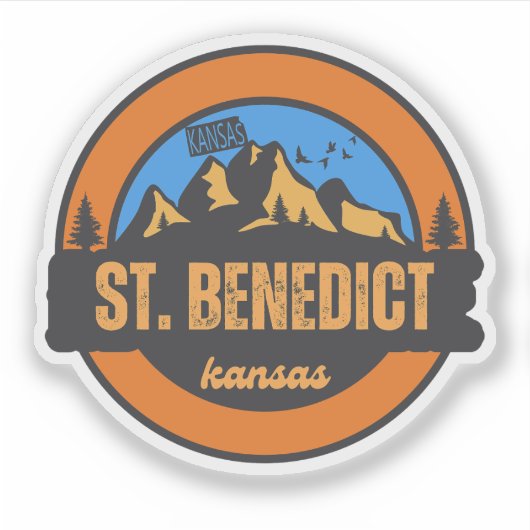 St. Benedict, Kansas Aufkleber (Vorderseite)
