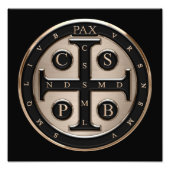 St. Benedict-Medaille Fotodruck (Vorne)